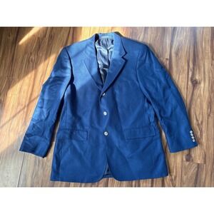 Rush Wilson Limited Blue Herringbone Silk Sport Coat Men's 43R Blazer‎